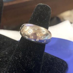 David Yurman Sterling Ring with Diamonds